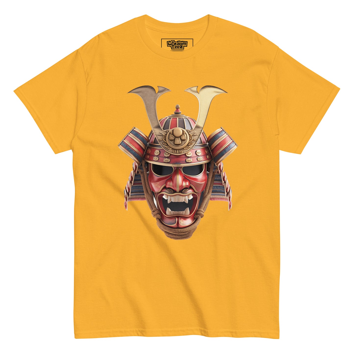 Red and gold Samurai mask