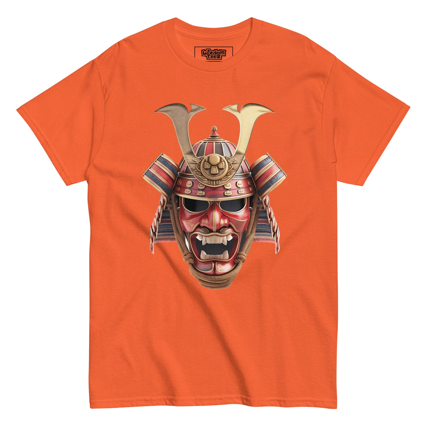 Red and gold Samurai mask