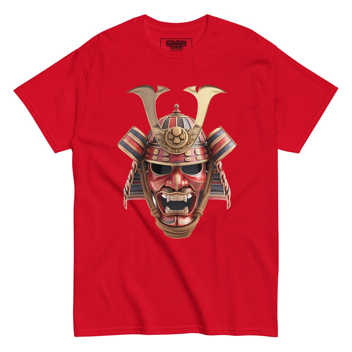 Red and gold Samurai mask